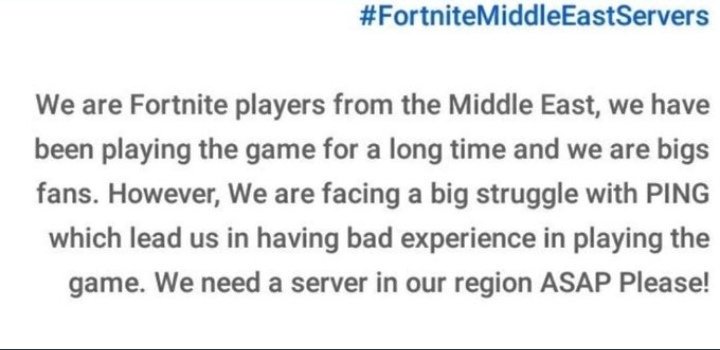 vox9192's tweet image. سوو اعادة تغريده  عشان يرتفع  الهاشتاق #FortniteMiddleEastServers