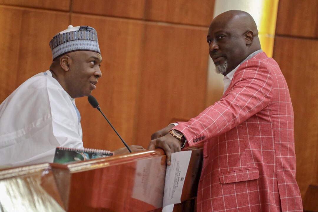 bukolasaraki's tweet photo. Happy Birthday Senator @Dino_Melaye. As you celebrate another year, I wish you good health, blessings and the grace of the Almighty. https://t.co/gBJJYJlzO6