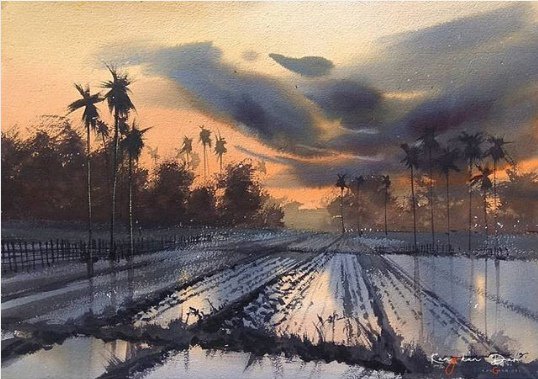 🎨 Художник Kangkan Das Watercolor