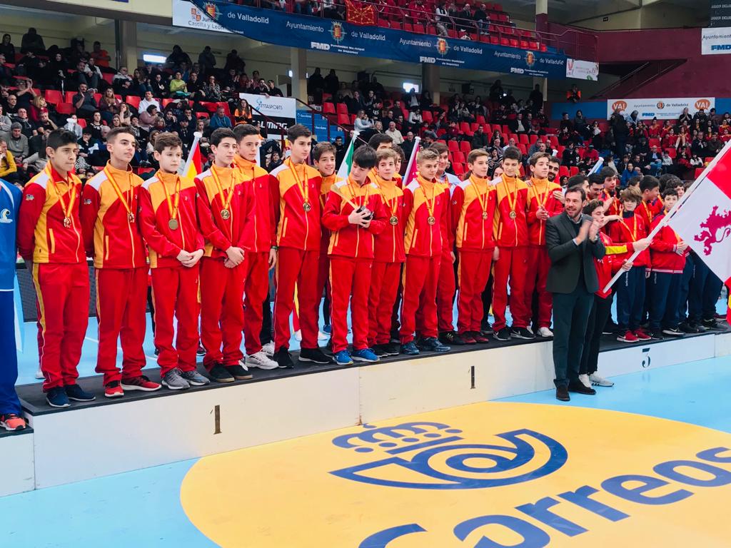 FCYLBM's tweet photo. Nuestros infantiles ya se han colgado el ORO de la #copaIM.
#CESA2019 #CyLesBalonmano #yojuegocontigo #persiguetussueños https://t.co/A6eqDD1uKD
