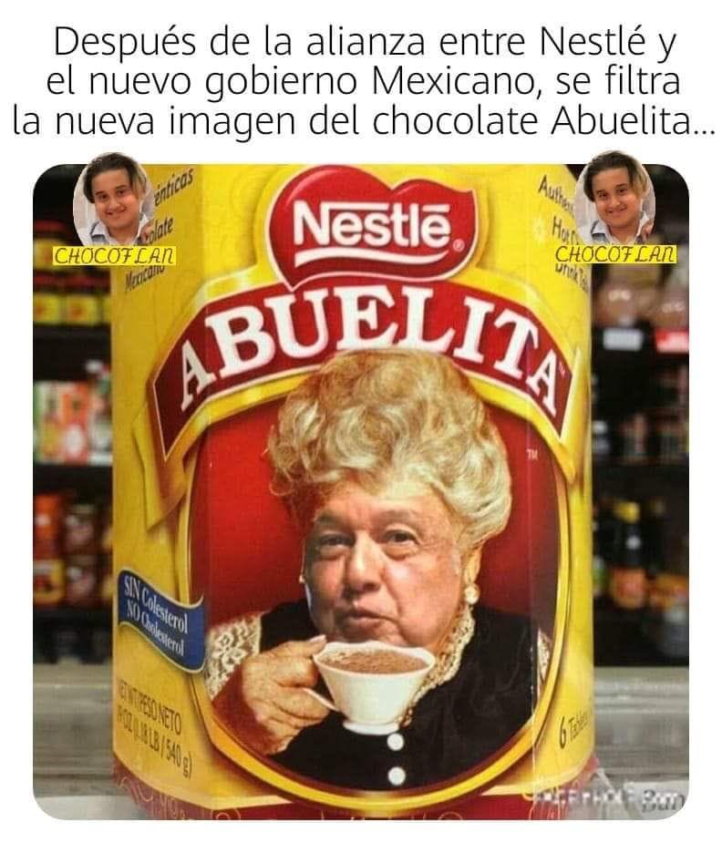 blacknees82's tweet photo. @Un_buffon Jajajajajaja no mams jajaja y la verdad si y ahorita hasta el chocolate abuelita va cambiar !!! Todos creen q va cambiar todo 🤣🤣 https://t.co/9udHZ7GM8H
