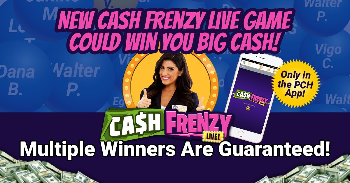 pchdotcom's tweet photo. Have you entered the new #PCHapp Cash Frenzy yet? A $750 prize winner Is guaranteed today! Will it be you?
https://t.co/KWbnqRTrz9 https://t.co/EDEvkNV3f9