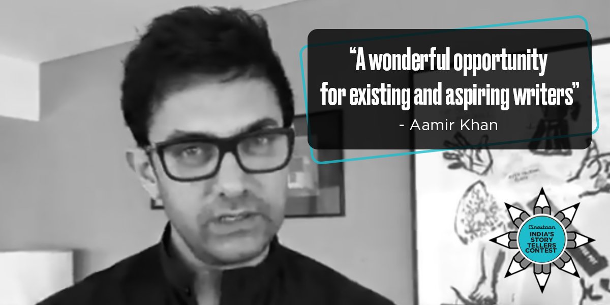 cinestaan's tweet image. Here’s a message for writers from @aamir_khan! Apply for the 2nd edition of Cinestaan India’s Storytellers Contest before 22nd Jan &amp;amp; stand a chance to win Rs. 50 Lakh cash prizes ( Rs. 25 Lakh for the best script)! Apply here for the #ScriptContest: bit.ly/Apply_Storytel…