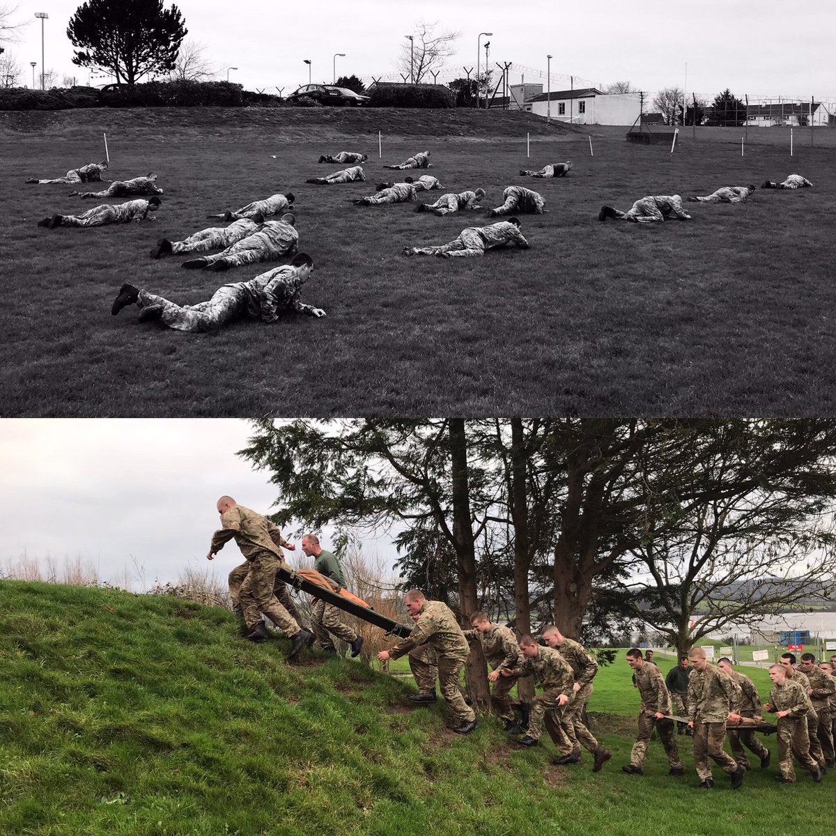 HMS_Raleigh's tweet photo. #CORNWELL25s - Starboard Class - First day back after Christmas Leave and it’s the stretcher run and battle PT giving the staff a chance to see who maintained their fitness levels over the festive period. #navyfit #rn #mondaymotivation #backtoschool https://t.co/jvnPN7jSIL