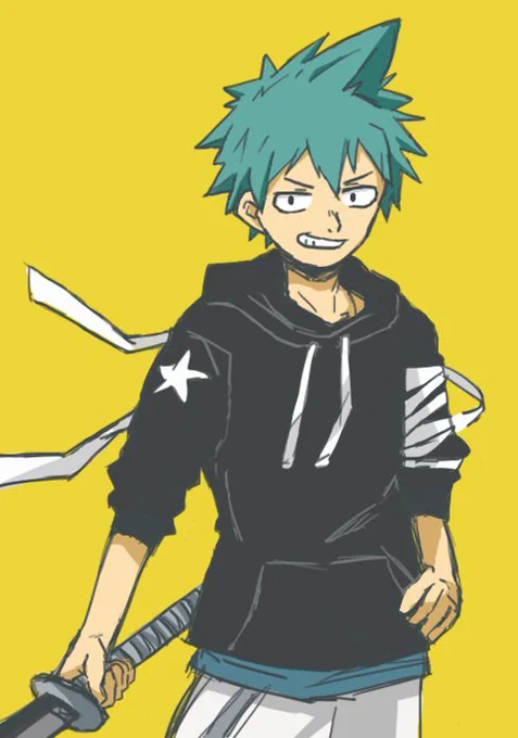 67日目。定期的にブラック☆スターが描きたくなる。中学生の時からだから10年くらい好きなんだよな…。時間経つの早すぎで怖。#ゼロから始める1日1絵 