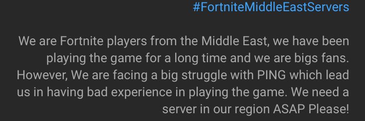 Zaid78434906's tweet photo. #FortniteMiddleEastServers https://t.co/eNhMxsbLBm