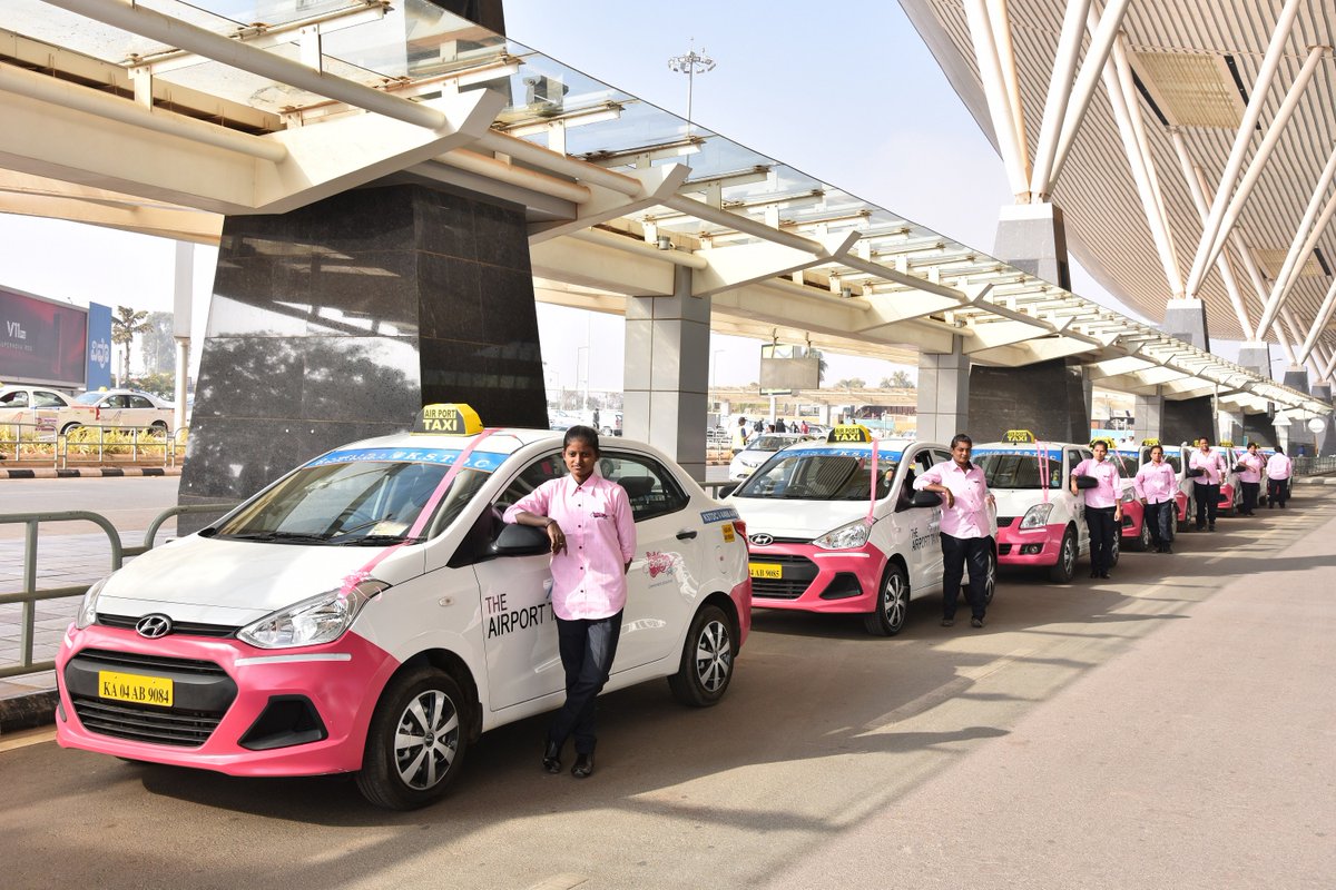 BangaloreMirror's tweet photo. Special cabs driven by women, for women, were launched on Monday at the Kempegowda International Airport.

@BLRAirport @WeAreBangalore @tinucherian @kiranshaw

Read: https://t.co/Tm3TRRJ1Zb https://t.co/TiIlHPczR8