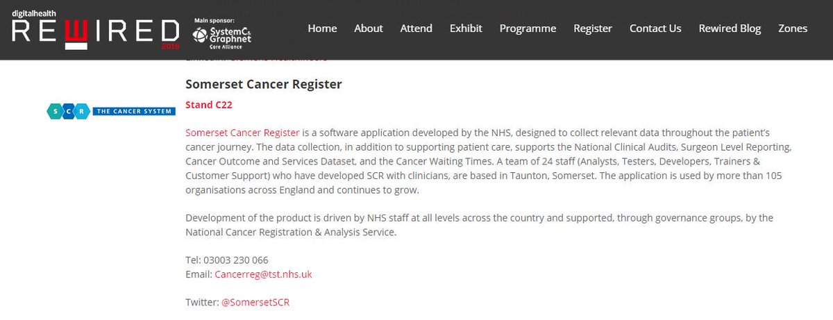 SomersetSCR's tweet photo. We have some exciting things coming up in 2019 - Including exhibiting at @DHRewired in March! #DHRewired19 #NHSCancerCare #NHSDigital #SomersetSCR https://t.co/uXuBHiQKWq