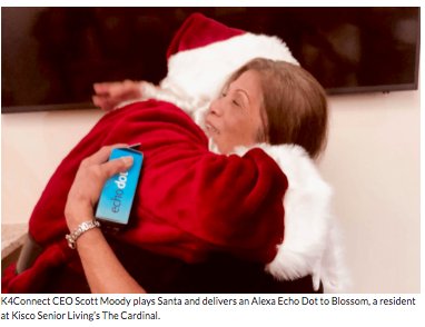 nxtstop1's tweet photo. MoreโCES 2019 โถ๏ธ#CES2019โถ๏ธ #AgingTech
RE: The #SeniorLiving 'beat':
Senior living looks to smart technology to keep residents, staff connected
https://t.co/S1utQCvrjU @_McKnightsSL @Lois_Bowers cc @K4Connect #K4Community
@fscottmoody #Voice #AI #echodot #communication #engagement https://t.co/cGNqogJDCZ