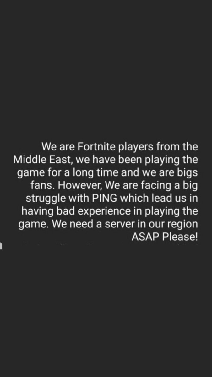 nWEBcPwml1zPBPU's tweet photo. #FortniteMiddleEastServers https://t.co/oHeJRDR1Fm
