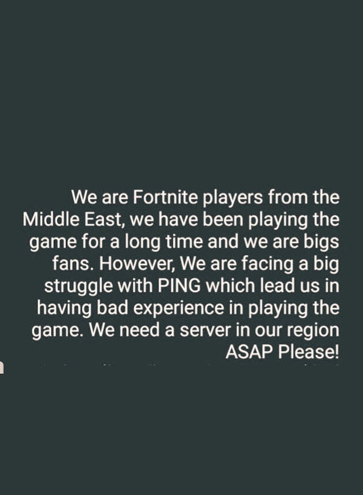 Mayed20679160's tweet photo. #FortniteMiddleEastServers https://t.co/FWA0tap0dy