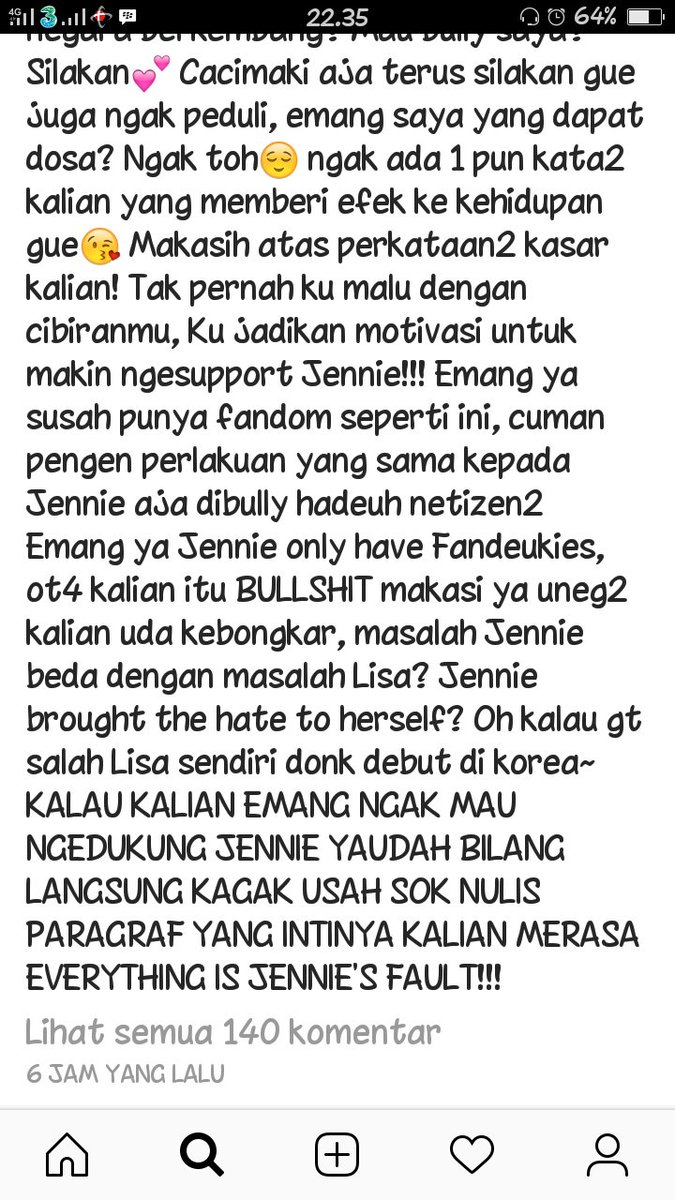 ApriliaNikki's tweet photo. @jennuekimfrontal memalukan stan jennie kau
Apa yg harus di tren kan mslh jennie beda kasus dengan rasis. Memalukan diri sendiri admin nya ni akun stan wkwkkwk. Perasaan bnyk blink yg dukung jennie bnyk maslh dating jenkai jga udh g mslh krna bnyk dr blink dan exo-l yg lindungi. https://t.co/gKUdhhQTUU