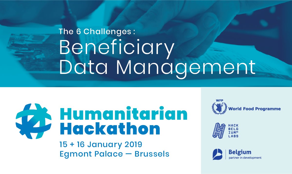 HackBelgium's tweet image. We need to find ways to automate the registration, processing, and delivery of assistance for people affected by a disaster. Join the #HumanitarianHackathon to find solutions. #datamanagment

humanitarianhackathon.org