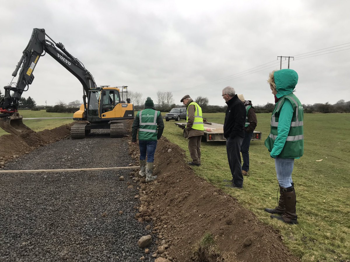 Richard71374641's tweet photo. A strong start On our latest project at The Curragh Co Kildare in Ireland today. Over 6 miles of state of the art all weather gallops are being installed under the design and direction of Hayden Turfcare with contractors John Ormonde Wexford sand. https://t.co/BXrtD4L8xk