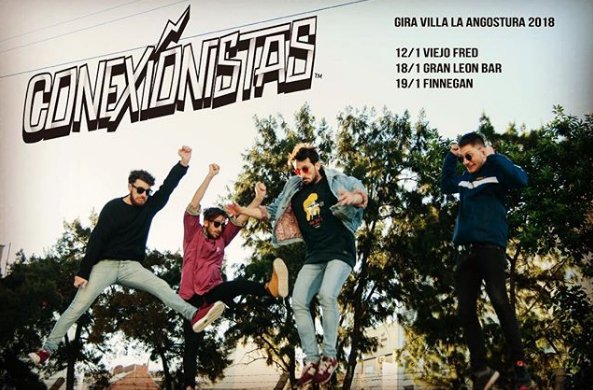 .<a href="/conexionistas/">Conexionistas</a> combina vacaciones y gira por el sur argentino. Si andan por Villa La Angostura no se los pierdan en estas tres fechas 🏔 🎶

➡ sábado 12/1 en Viejo Fred
➡ viernes 18/1 en Gran León 
➡ sábado 19/1 en Finnegan