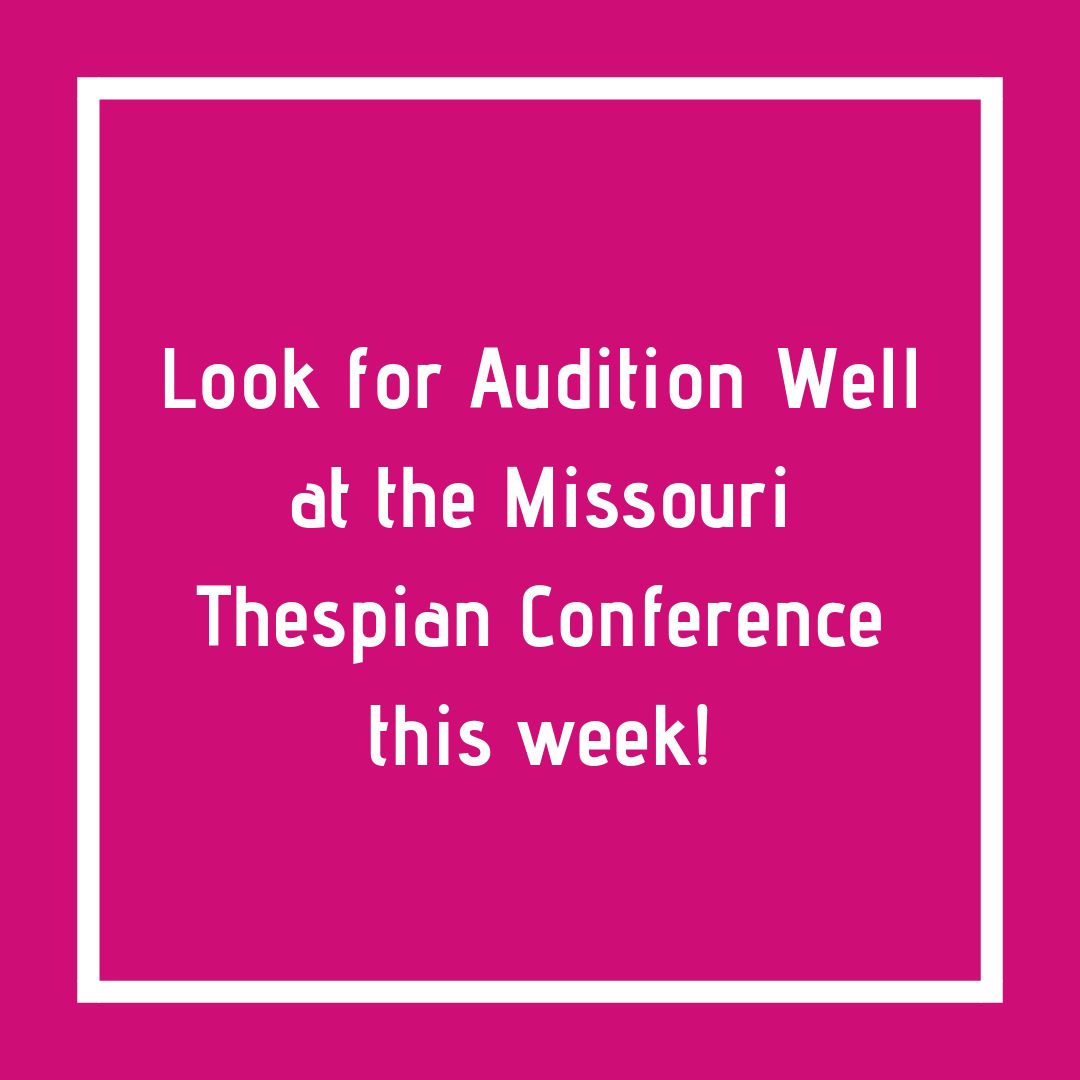 AuditionWell's tweet photo. I’m so excited to be presenting workshops @mo_thespians this week! I’ll be posting my schedule later on this week. 
.
.
.
Come learn #auditiontechniques #auditionprep and #collegeauditionprep #MSTCircus https://t.co/bphXMLqsjt
