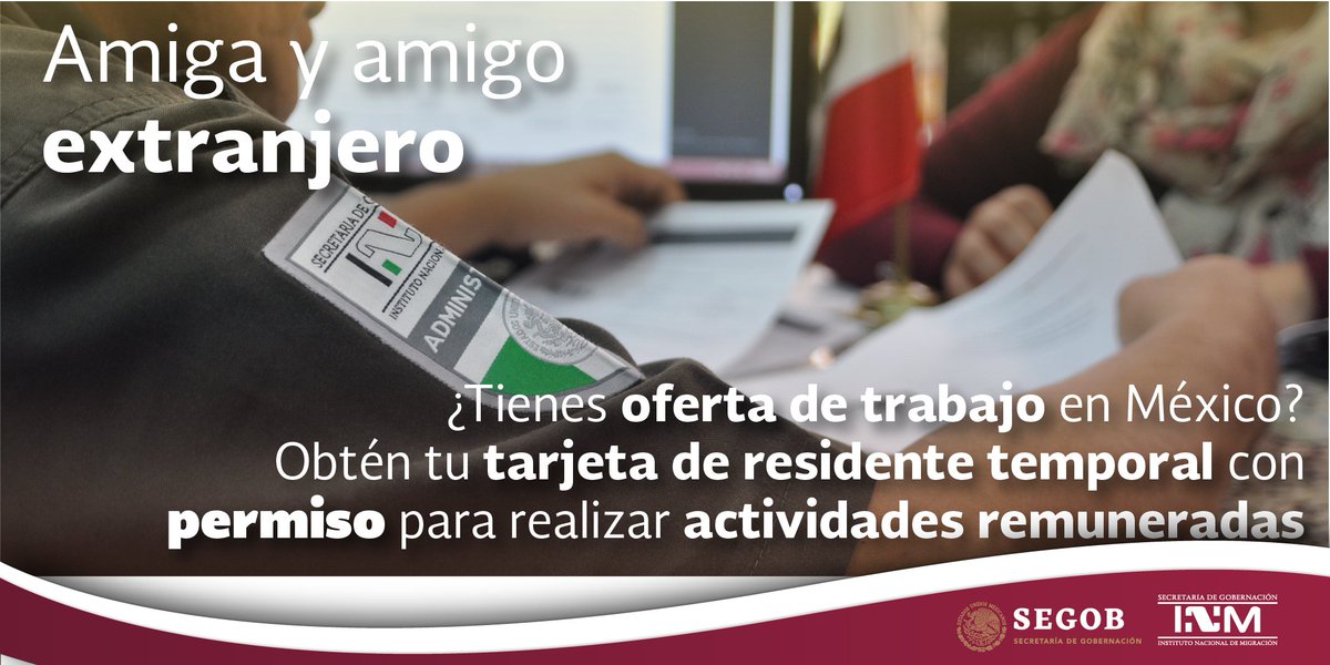 #Entérate, para trabajar en #México necesitas contar con una oferta de empleo, marca al 01800 0046264 en donde te asesoraremos sobre cómo obtener un permiso.