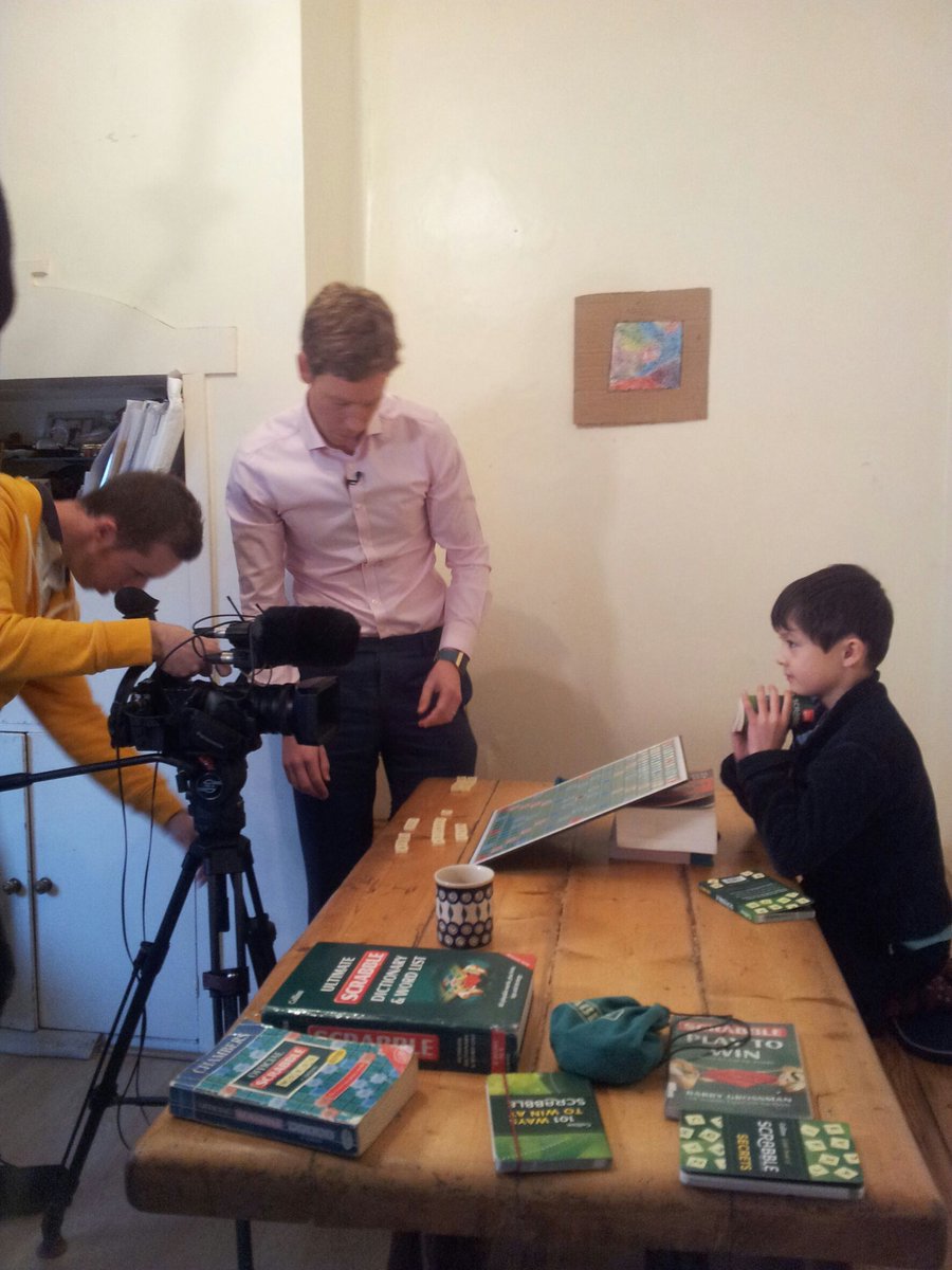 Joshua and the Moisey family will be on ITV London news this evening at around 6.15 pm, talking about his World Scrabble Championship success!