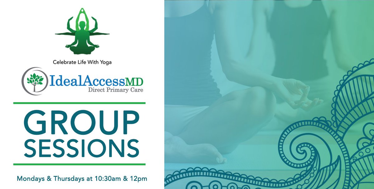 CLWYoga's tweet photo. Yoga classes are a great way to relieve stress and work toward your 2019 #wellness goals. @CLWYoga offers small group #yoga sessions that allow individual attention to be spent with each participate. Join instructor Deepika at IdealAccessMD every Monday and Thursday for classes. https://t.co/ZdwU9iCdr0