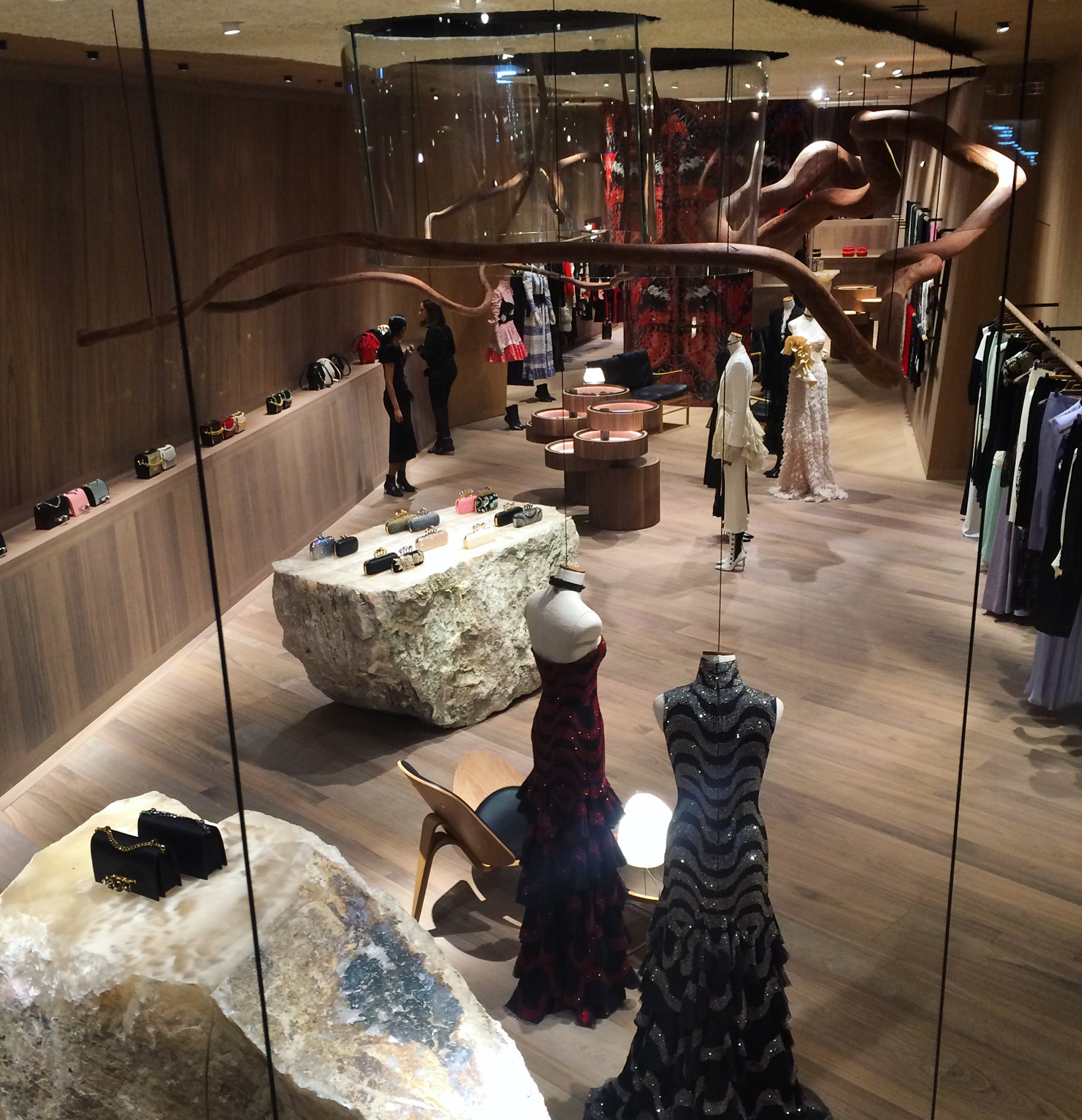 Matteo Cainer on X The new Alexander McQUEEN store in Bond street London. architecture wood granite insects alexandermcqueen mcqueen architettura architect fashionstore boutique project arquisemteta f...