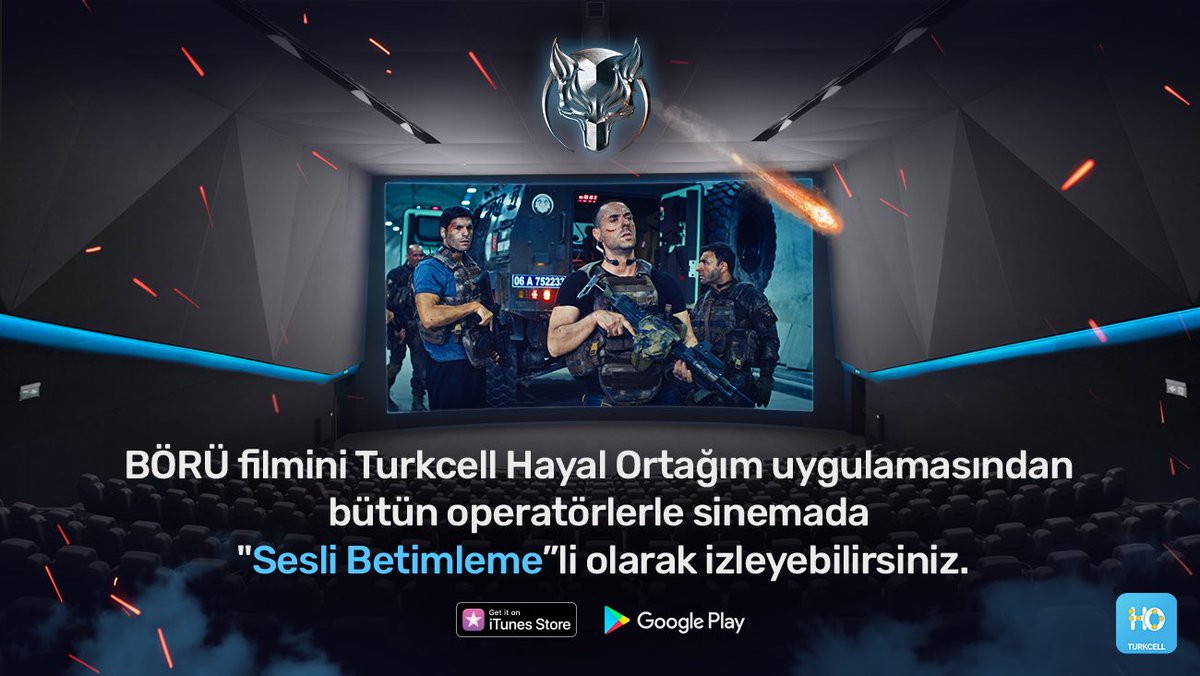 BÖRÜ filmini Turkcell Hayal Ortağım uygulamasından bütün operatörlerle sinemada “Sesli Betimleme”li olarak izleyebilirsiniz.

#BörüSinemalarda
