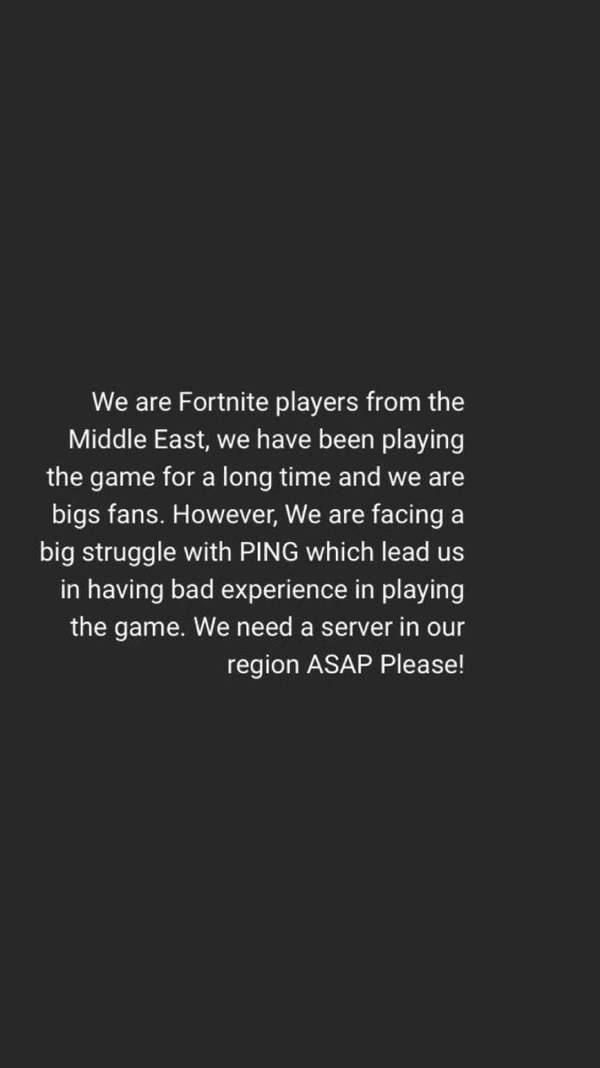 #FortniteMiddleEastServers