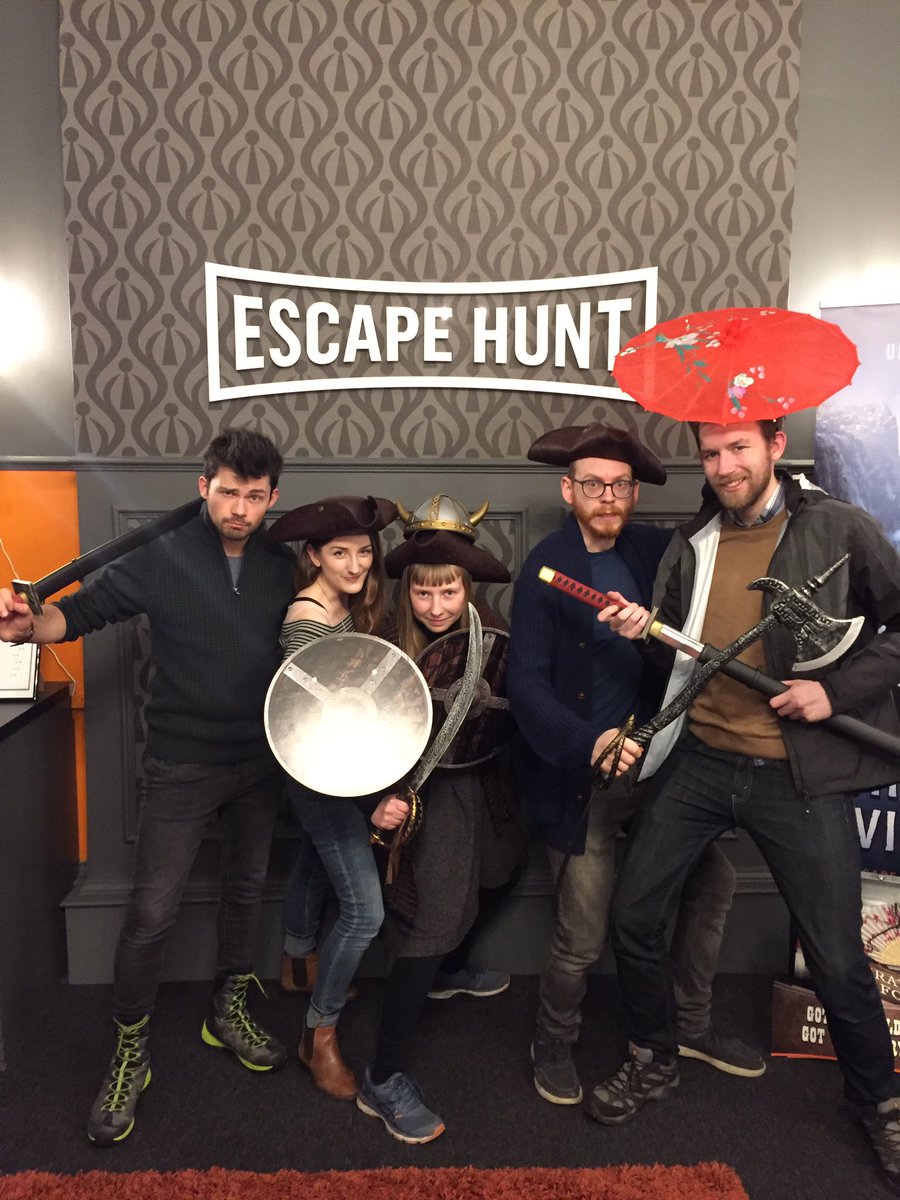 SamwiseThorne's tweet photo. Well, that was fun! Go check out Escape Hunt on Castle Street. Just escaped from Samurai and Pirates and had a rather lovely time!
#escapehuntedinburgh https://t.co/87ZepAOylx