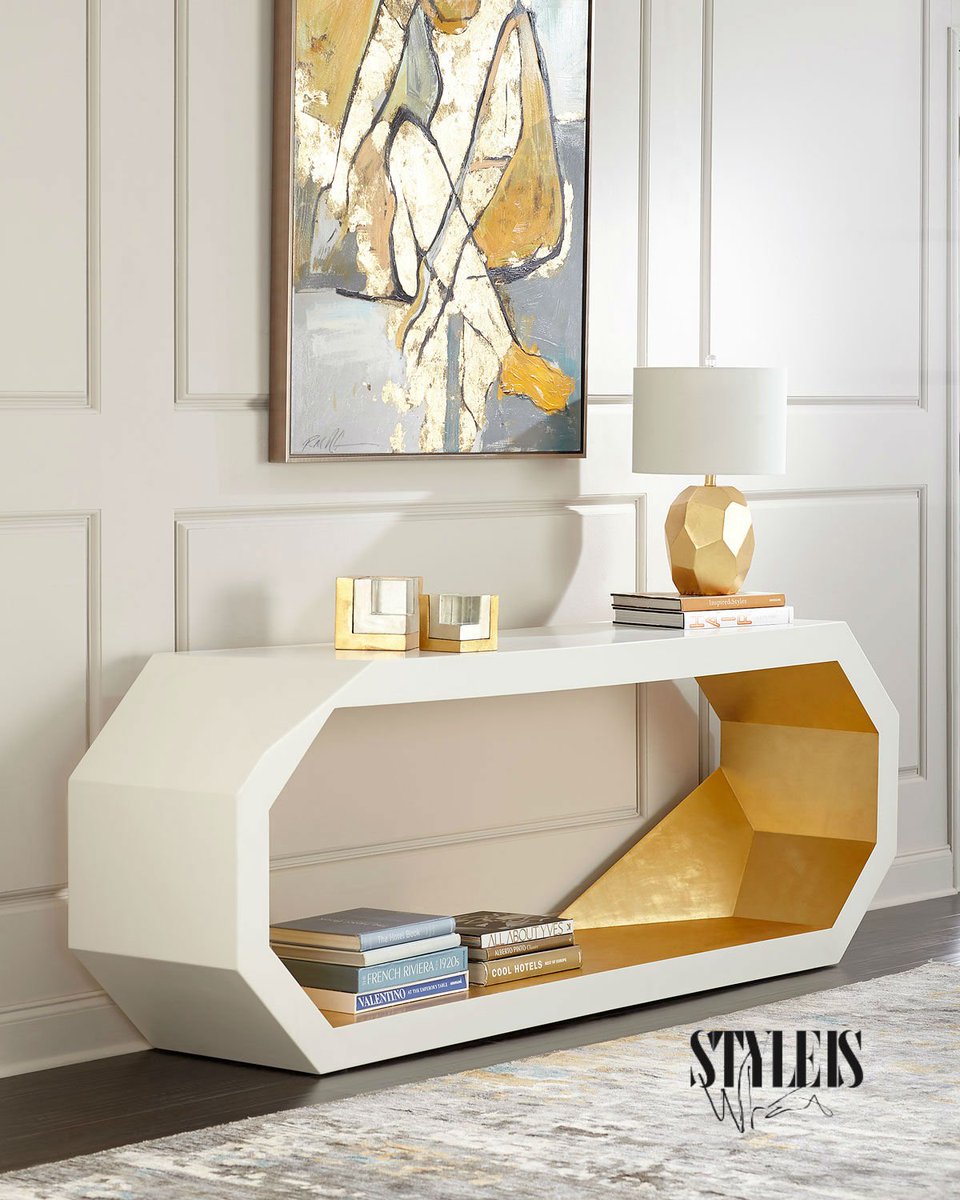 Shop Now Global Views Marquee Gold Leaf Console Table at #styleiswhat web store.
.
#console #gold #homedecor #interiordesign #luxuryinterior #luxurydecor #homedesign #design #furniture #globalviews <a href="/GlobalViews/">Global Views</a>