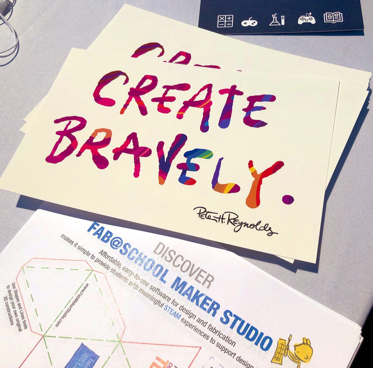FablePaul's tweet image. Lots of students inspired to #CreateBravely w #FabMakerStudio #STEM #STEAM program at #EdGamesExpo @kencen! @IESResearch @artsedge @edward_metz @FableLearn @FVStudioBoston @ReynoldsTLC