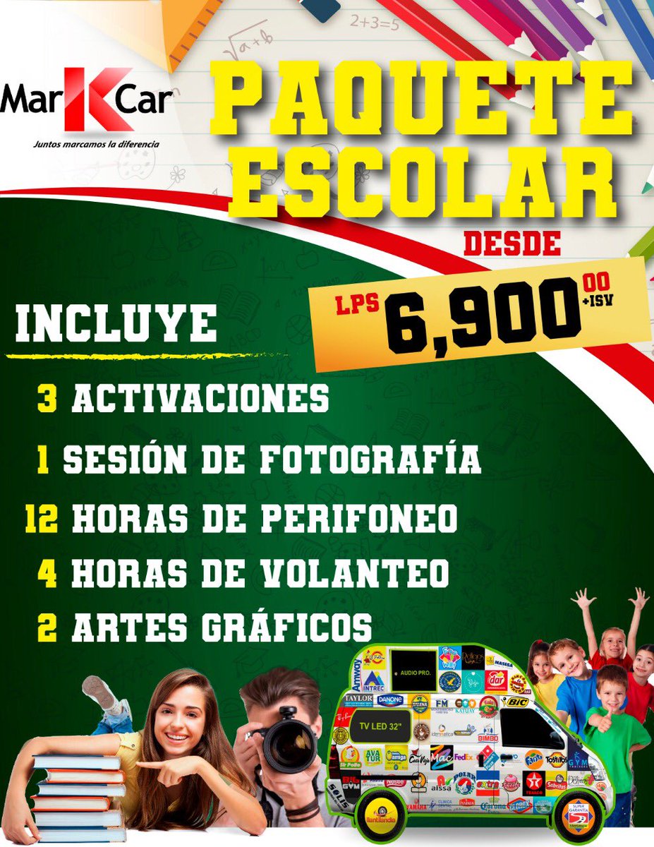 Markcarhn's tweet photo. ¡NO DEJES PASAR ESTA OPORTUNIDAD EN TEMPORADA ESCOLAR!🤯🎉
☎️Contáctanos para más información al 3342-5591 / 2550-2519

#regresoaclases #backtoschool #paqueteescolar #school #college #kindergarten https://t.co/sYA8HH5jL4