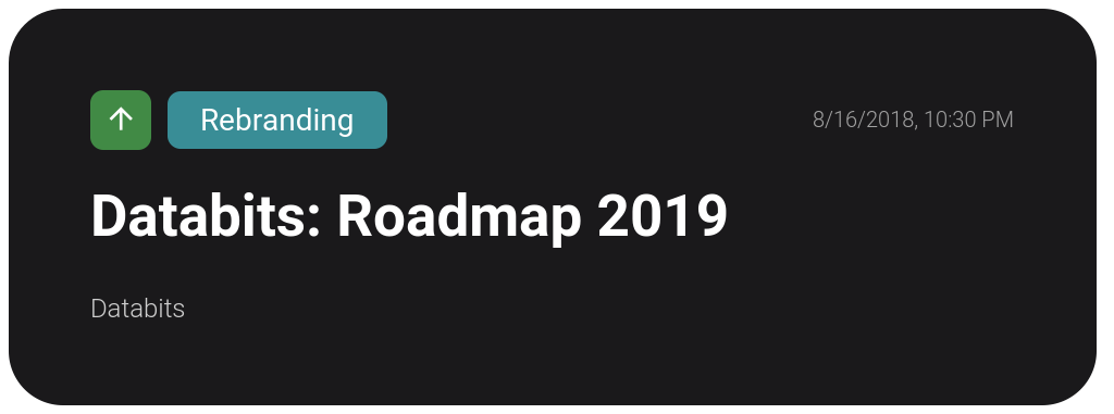 cointop_io's tweet image. Databits: Roadmap 2019 
 
cointop.io/article/snlDKW… 
 
Tags: #bullish #rebranding
#Databits
