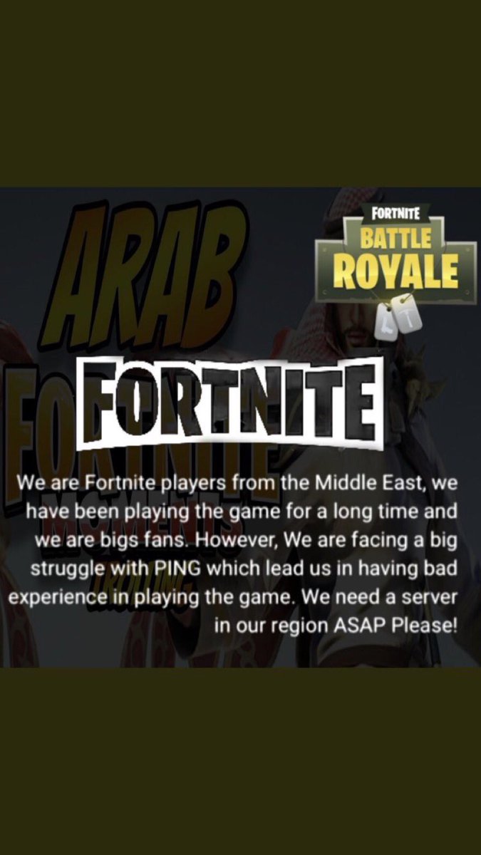 Modey_Almajbry's tweet photo. #FortniteMiddleEastServers
الكل يسوي رتويت. ولايك يلا عشان السيرفرات لا يوقف https://t.co/SxKKcrubiZ