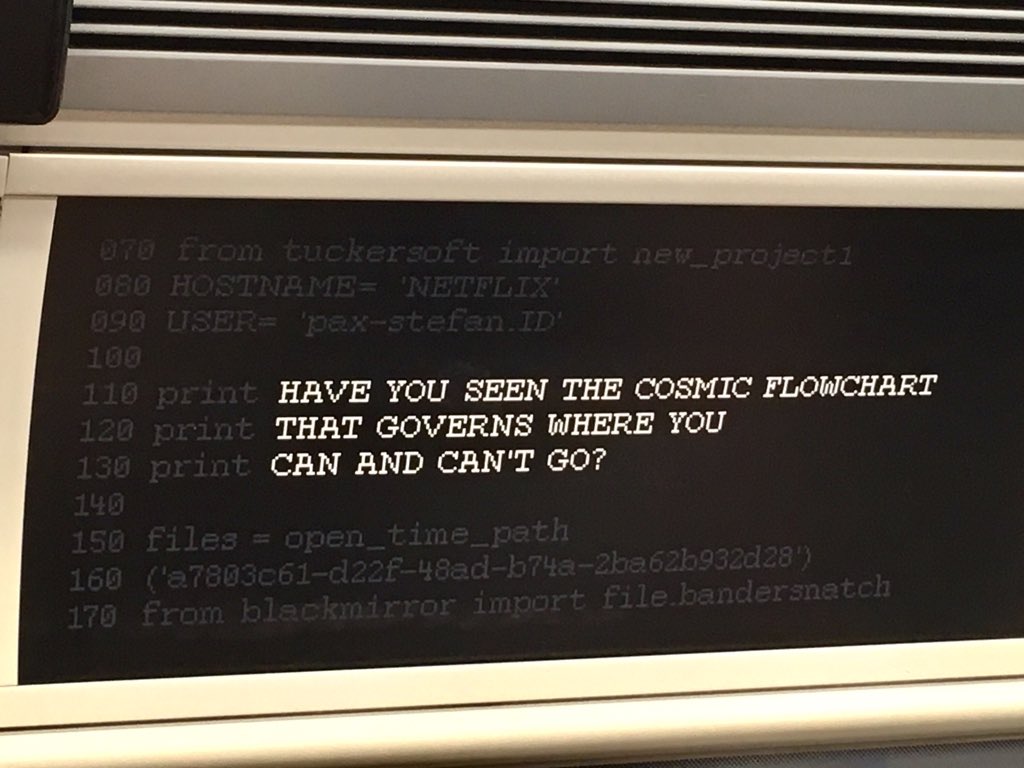 Hyde Park Now-Black Mirror's Bandersnatch on the tube