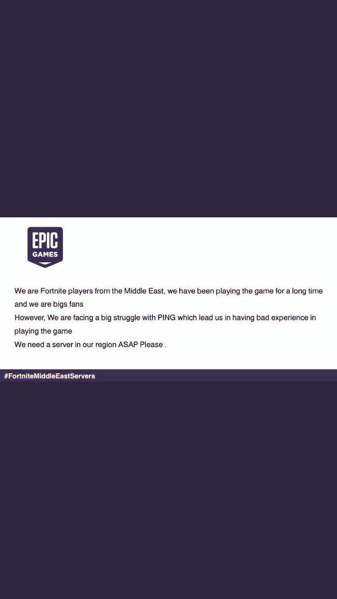zezoop1's tweet photo. #FortniteMiddleEastServers
شدو حيلكم يا اساطير يلا يلا يمدينا ع السيرفرات https://t.co/vrmnNDuMTL