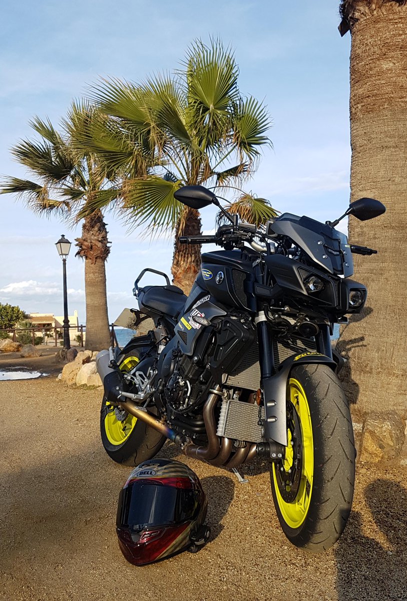 Stunts in the Sun... <a href="/davecoates151/">Dave Coates</a> always takes his MT-10 on holiday with him...