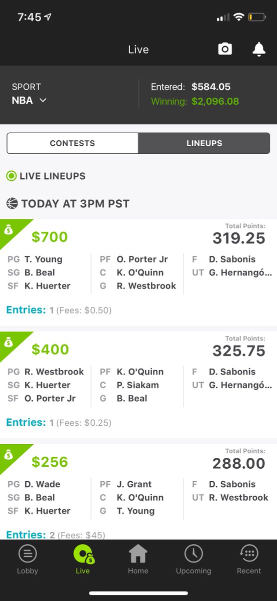 thedailyaverage's tweet image. Congrats to TDA member @kreller_17 for a hugely profitable Sunday playing #NBA , including a 1st place gpp finish in the #DraftKings mini-MAX 🏅🏀  #DFS #DK #BINK buff.ly/2TB0HAe