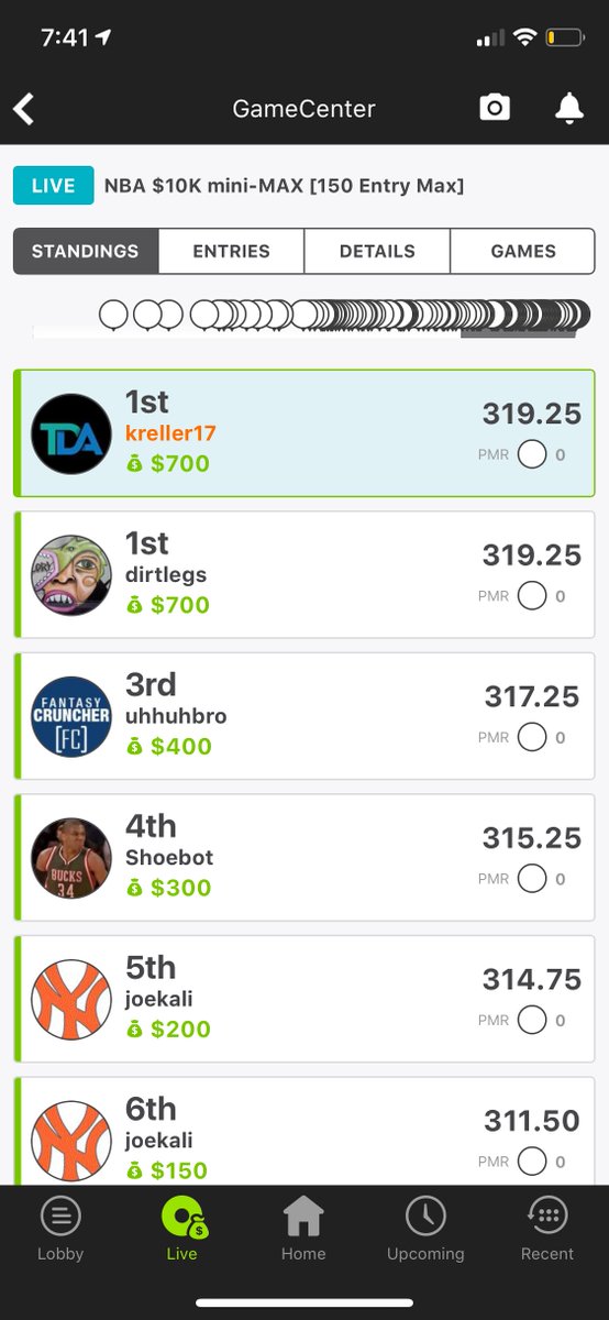 thedailyaverage's tweet image. Congrats to TDA member @kreller_17 for a hugely profitable Sunday playing #NBA , including a 1st place gpp finish in the #DraftKings mini-MAX 🏅🏀  #DFS #DK #BINK buff.ly/2TB0HAe