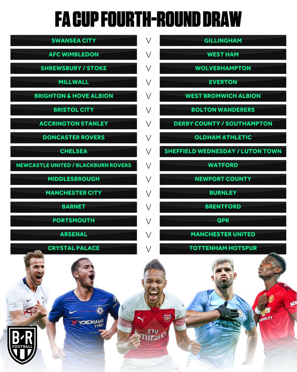 B R Football On Twitter The Fa Cup Fourth Round Draw Is Complete