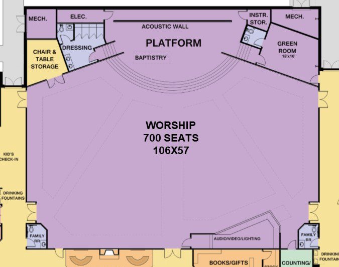 CP_Arch's tweet photo. Included in our Summit Series plan StoneEdge is a 700-seat worship/banquet space perfect for praise and worship. Features include baptistry, changing room, and green room. #CPArch #Praise&amp;Worship https://t.co/27Z7KA8Lkm
