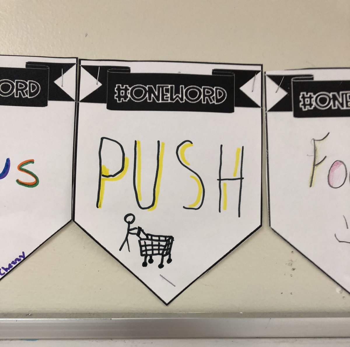 MrsRudolphCMS's tweet photo. Some fantastic #oneword2019 creations Ss @ChippewaMiddle made last week! #iCREATE https://t.co/0U2m7YiCah