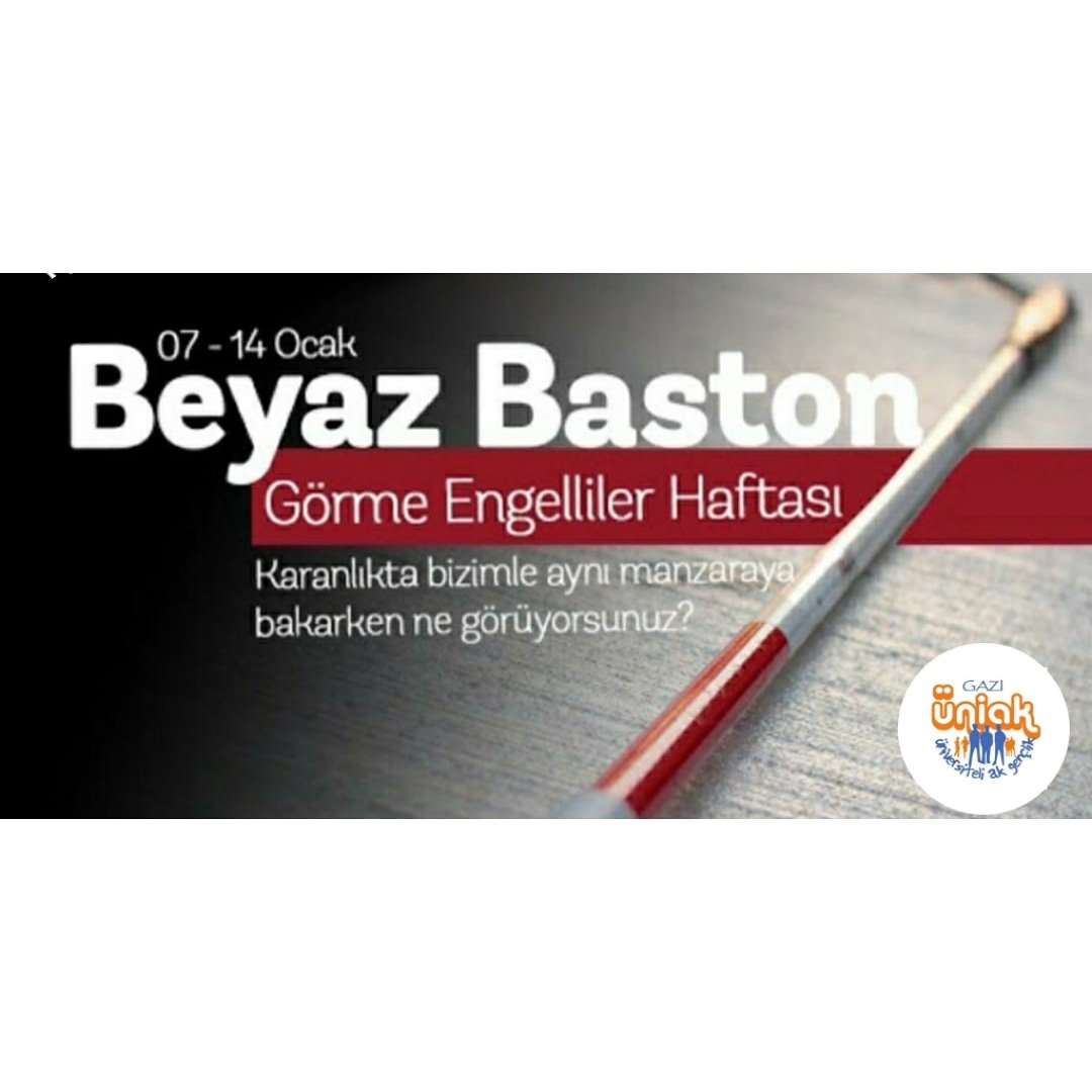 7-14 Ocak Görme engelliler haftası

 GörmekİçinEngelYoktur!

<a href="/AliOsmanOzdemir/">Ali Osman ÖZDEMİR</a> 
<a href="/SefaozerS/">Sefa Özer</a> 
<a href="/vahitatalan/">Vahit ATALAN</a> 
@mehmetgazicelik 
<a href="/uniakankara/">ÜniAK Ankara</a> 
#BeyazBastonGörmeEngellilerHaftası