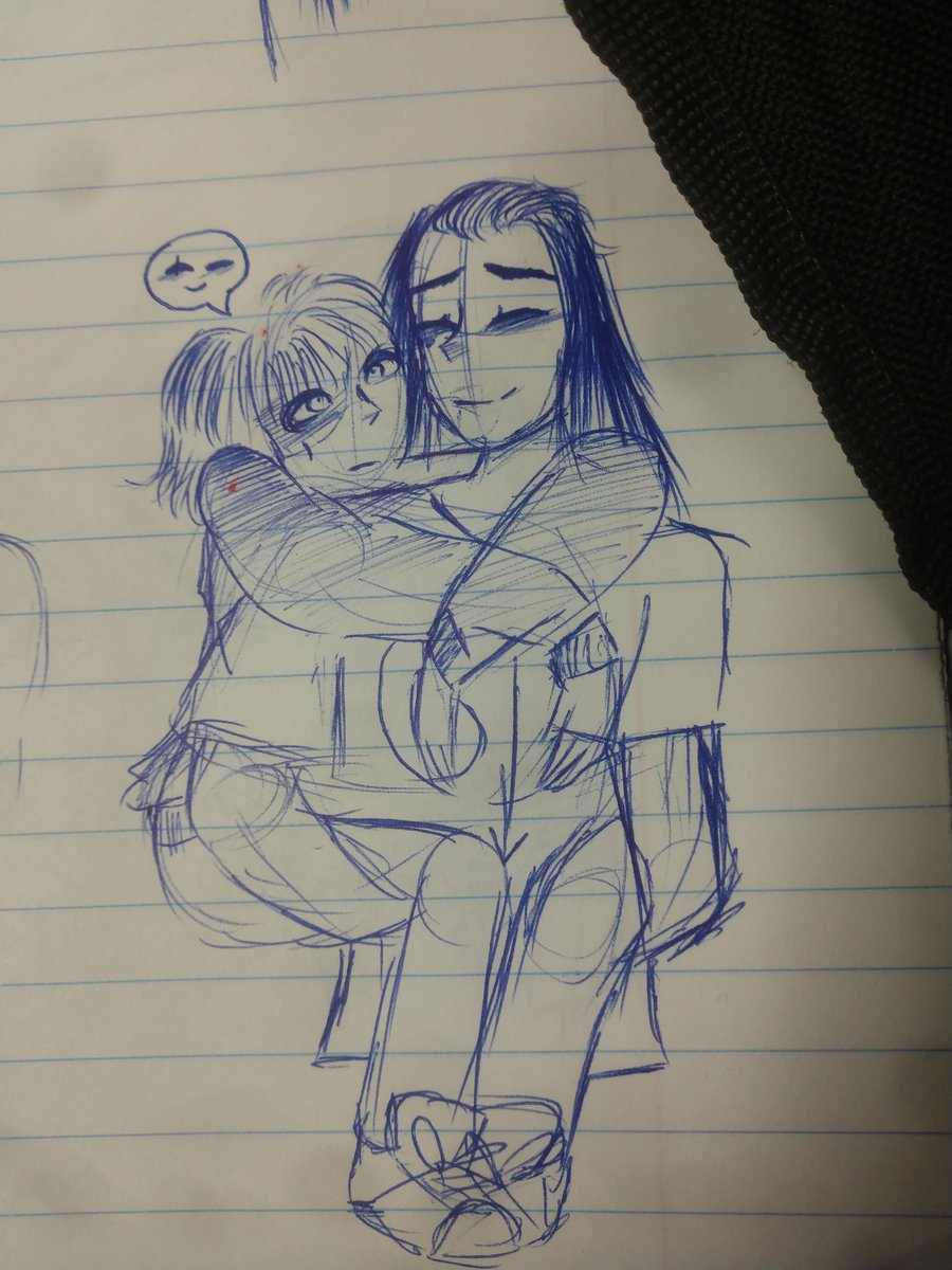 TiredSal's tweet photo. A really messy Self indulgent Salarry doodle I made in class. I have a couple more but they're gross so.  😔🤘 #salarry #salxlarry https://t.co/O08yjutt1Q