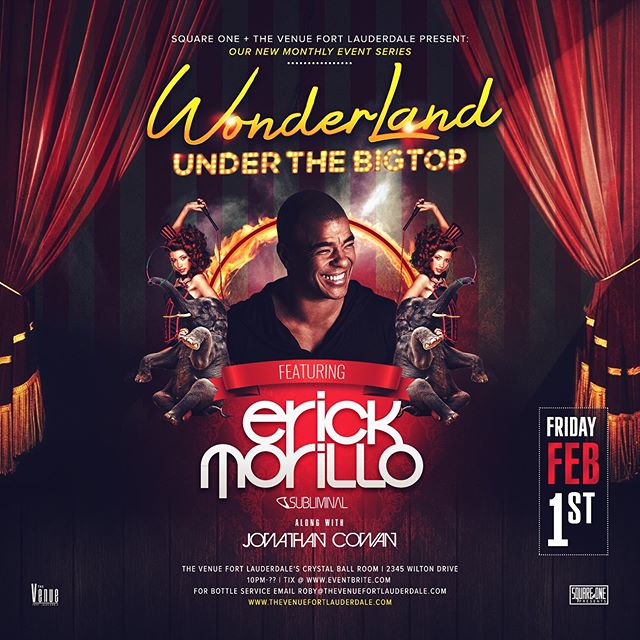 Erick Morillo comes to Fort Lauderdale for over the top circus style show on February 1st!

Tix at zpr.io/gPmx8