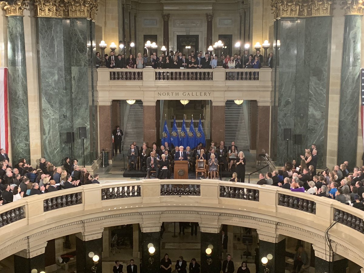 EversInaugural's tweet photo. “We need to fully fund our public schools at every level, so that every kid in our state has access to a quality education—no matter what the zipcode—from all-day pre-k to our university and technical college systems.” #OurWIOurValues https://t.co/ystzb2VLlZ