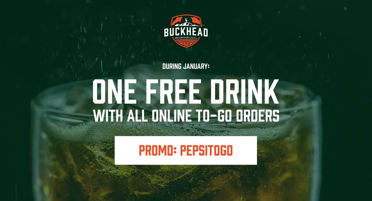 EatAtBuckhead's tweet photo. 🥤 Use promo code PEPSITOGO to for one FREE drink anytime you order Buckhead To-Go online during January! Order now at https://t.co/KT1x4sPvvE! https://t.co/LnNVeDjmLW