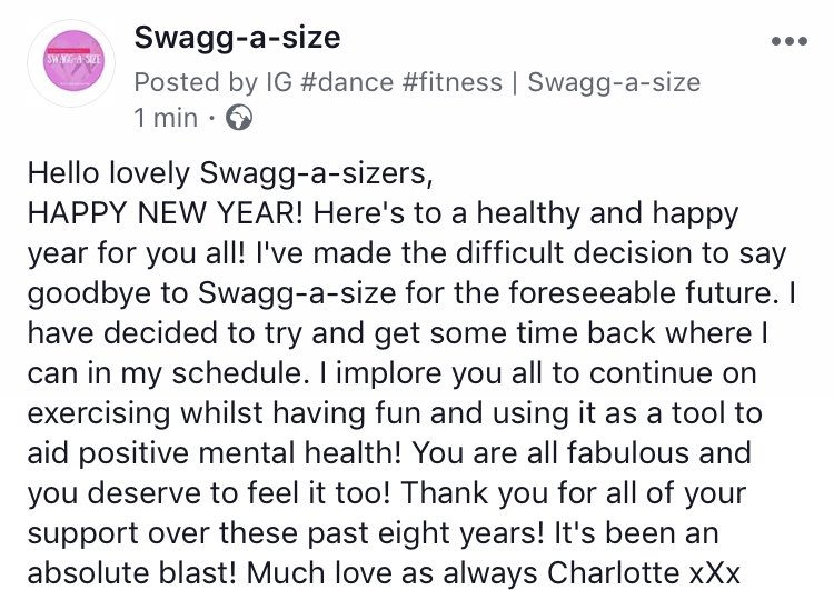 Thank you and goodbye 😘
#dance #exercise #mentalhealth #love #friendship #business #girlboss #kindness #love #imagination #teaching #inspire #encourage #believe #grow #appreciate #grateful #selfcare #swaggasize #teacher #gratitude