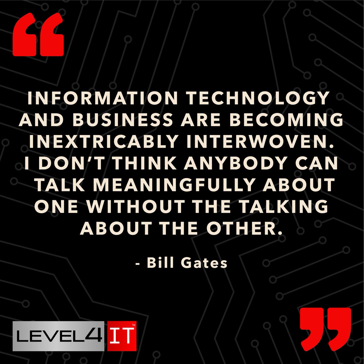 Level4It's tweet image. Would you agree? Share your thoughts in the comments!
#tech #businesswisdom #level4IT