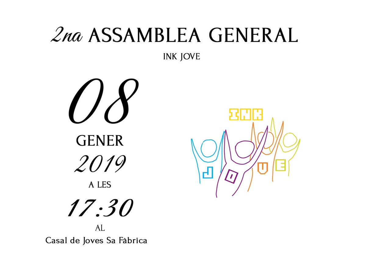 Demà haurà un GRAN CANVI dins INK JOVE!

També vos volem escoltar per festes , sabem que hem de millorar pero cal que entre tot facem grans coses! Vos espera’m! Sabem que es entre escola i s’horari però no queda cap s’altre però estareu informats!😉