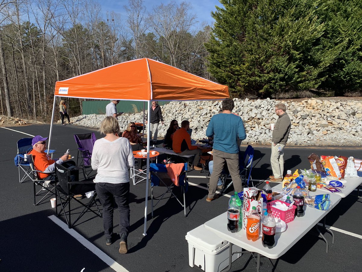 joshua_shepard's tweet photo. My team doing a tailgate lunch for the #NationalChampionship game tonight. #Allin #GoTigers #Clemson #BeatBAMA #OconeeSC #ThinkOconee @steveburkhart @zwsheppard https://t.co/8SJB15uXIN