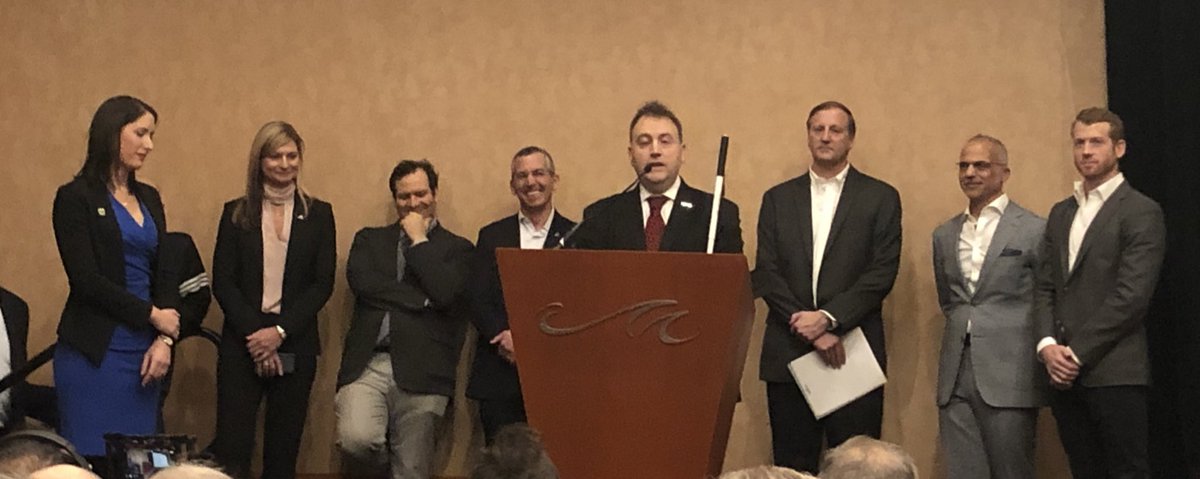 drivingmzstacey's tweet photo. “100% of motor vehicle accidents are caused by sighted drivers.”
Excellent reminder from Mark Riccobono, President, National Federation of the Blind, here at Partners for Automated Vehicle Education (PAVE press conference)
Bring on the #SelfDrivingCars
#CES2019 https://t.co/gvAuDXdqPY